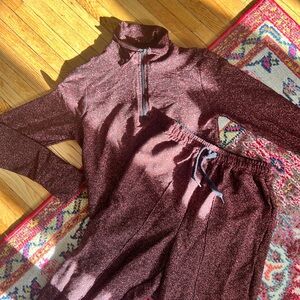 ASOS Sparkly Burgundy Tracksuit